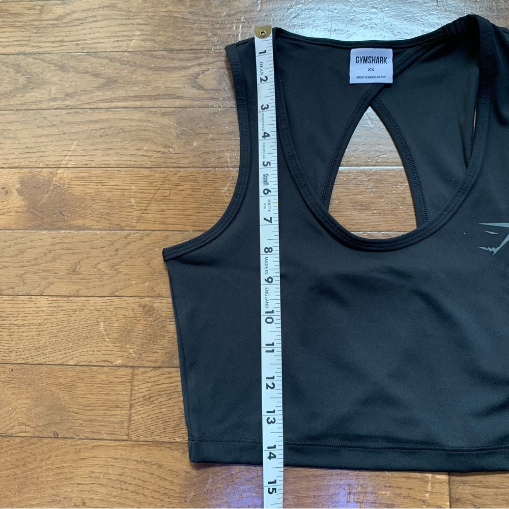 Gymshark Womens Power Open Back Cropped Tank | XS | Black NEW!! - Picture 12 of 13
